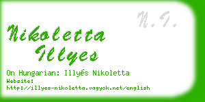 nikoletta illyes business card